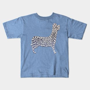 Love my Dog's Footprints 6 (D Gradient Embossed) Kids T-Shirt